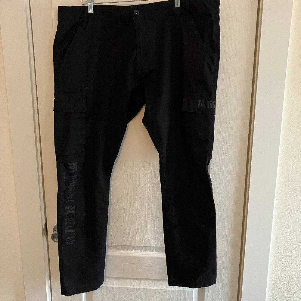 Decibel Men’s Black Cargo Pants Size 42/32 Cotton New with Tags